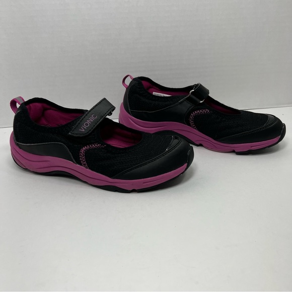 Vionic 334 Sunset Mary Jane Walking Sneakers in Black & Purple/Pink, Size 7 - Picture 3 of 11
